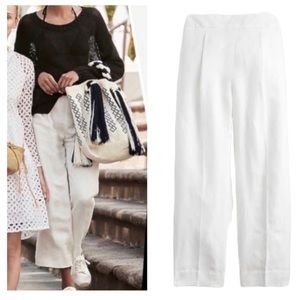 J. Crew High Rise Linen Blend Pants